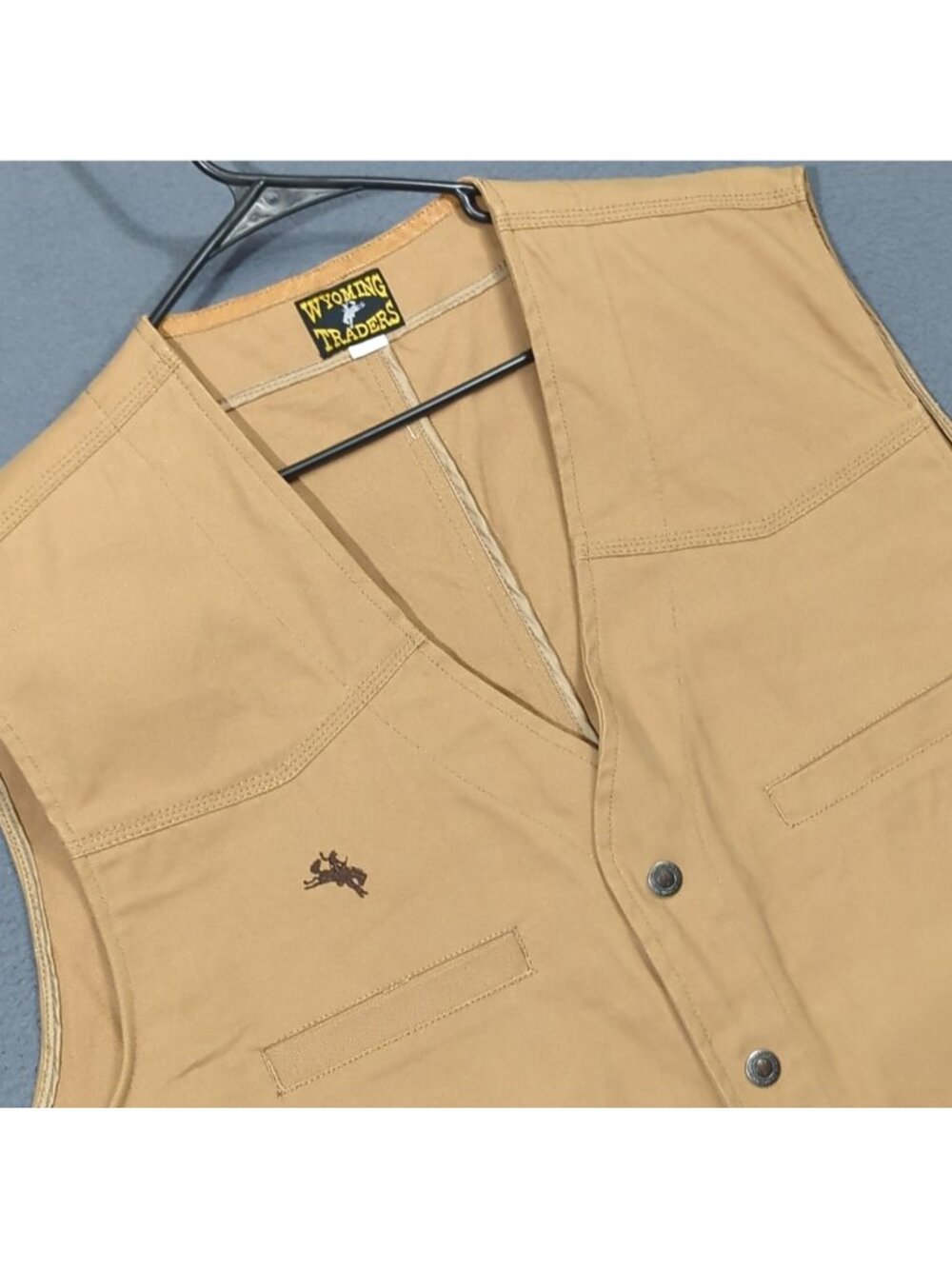Wyoming Traders Texas Concealed Carry Vest Men's 3XL Tall Tan Canvas Western